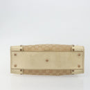GUCCI GG Canvas Hand Bag Beige Bronze 124260 Auth ep15404-5