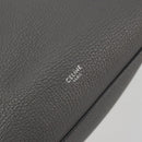 CELINE Big Bag Small Hand Bag Leather 2way Gray Silver Auth ep15408V-16