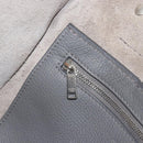 CELINE Big Bag Small Hand Bag Leather 2way Gray Silver Auth ep15408V-22