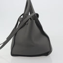 CELINE Big Bag Small Hand Bag Leather 2way Gray Silver Auth ep15408V-4
