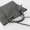 CELINE Big Bag Small Hand Bag Leather 2way Gray Silver Auth ep15408V-6