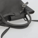 CELINE Big Bag Small Hand Bag Leather 2way Gray Silver Auth ep15408V-7
