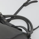 CELINE Big Bag Small Hand Bag Leather 2way Gray Silver Auth ep15408V-8