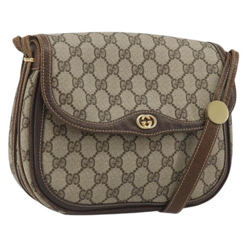 GUCCI GG Supreme Shoulder Bag PVC Leather Beige Gold 001 26 1070 Auth ep15411