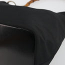 GUCCI Bamboo Hand Bag Nylon Black Silver Auth ep15413-9