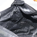 GUCCI Bamboo Hand Bag Nylon Black Silver Auth ep15413-18