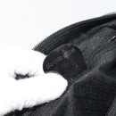 GUCCI Bamboo Hand Bag Nylon Black Silver Auth ep15413-12
