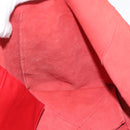 CELINE Horizontal Cabas Tote Bag Leather Red Gold Tone Auth ep15417-18