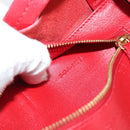 CELINE Horizontal Cabas Tote Bag Leather Red Gold Tone Auth ep15417-21
