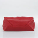 CELINE Horizontal Cabas Tote Bag Leather Red Gold Tone Auth ep15417-9