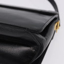 Christian Dior Shoulder Bag Leather Black Gold Tone Auth ep15419-16