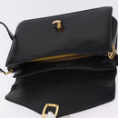 Christian Dior Shoulder Bag Leather Black Gold Tone Auth ep15419-10