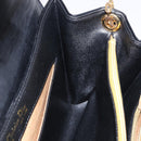 Christian Dior Shoulder Bag Leather Black Gold Tone Auth ep15419-18