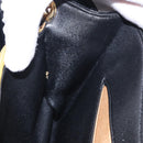 Christian Dior Shoulder Bag Leather Black Gold Tone Auth ep15419-19