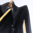 Christian Dior Shoulder Bag Leather Black Gold Tone Auth ep15419-21