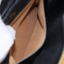 Christian Dior Shoulder Bag Leather Black Gold Tone Auth ep15419-27