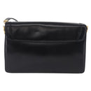 Christian Dior Shoulder Bag Leather Black Gold Tone Auth ep15419-2