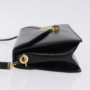 Christian Dior Shoulder Bag Leather Black Gold Tone Auth ep15419-4