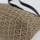 FENDI Zucchino Canvas Mamma Baguette Bag Beige Silver 8BR004 Auth ep15424V-9