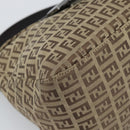 FENDI Zucchino Canvas Mamma Baguette Bag Beige Silver 8BR004 Auth ep15424V-14