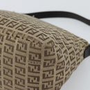 FENDI Zucchino Canvas Mamma Baguette Bag Beige Silver 8BR004 Auth ep15424V-15