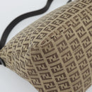 FENDI Zucchino Canvas Mamma Baguette Bag Beige Silver 8BR004 Auth ep15424V-16