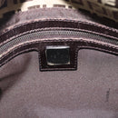 FENDI Zucchino Canvas Mamma Baguette Bag Beige Silver 8BR004 Auth ep15424V-18