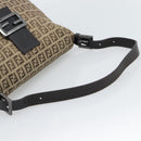 FENDI Zucchino Canvas Mamma Baguette Bag Beige Silver 8BR004 Auth ep15424V-7