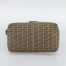 FENDI Zucchino Canvas Mamma Baguette Bag Beige Silver 8BR004 Auth ep15424V-5