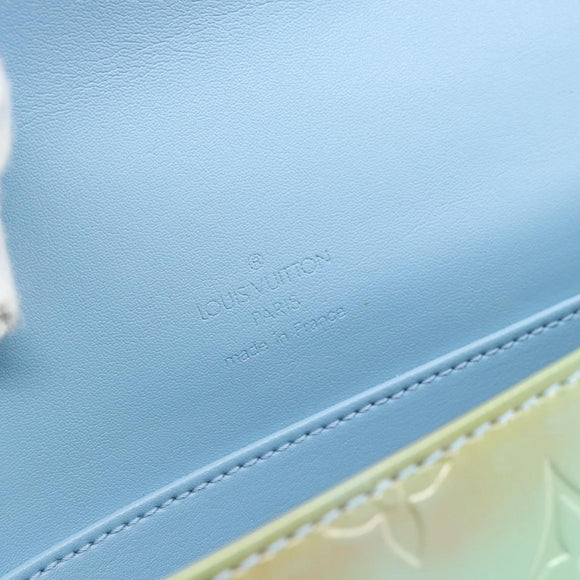 LOUIS VUITTON Monogram Vernis Thompson Street Baby Blue M91009 LV Auth ep15428