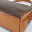 CELINE Macadam Hand Bag PVC Leather Brown Gold Tone Auth ep15431-15