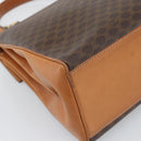 CELINE Macadam Hand Bag PVC Leather Brown Gold Tone Auth ep15431-16