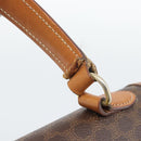 CELINE Macadam Hand Bag PVC Leather Brown Gold Tone Auth ep15431-10