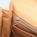 CELINE Macadam Hand Bag PVC Leather Brown Gold Tone Auth ep15431-20