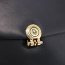 Christian Dior Chain Shoulder Bag Leather Black Gold Tone Auth ep15433-14