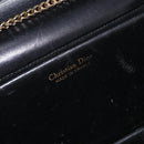 Christian Dior Chain Shoulder Bag Leather Black Gold Tone Auth ep15433-16