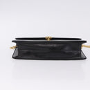 Christian Dior Chain Shoulder Bag Leather Black Gold Tone Auth ep15433-9