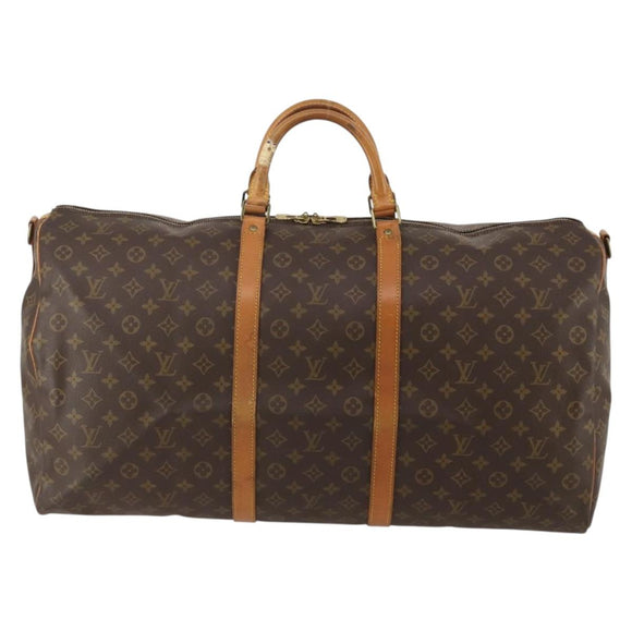 LOUIS VUITTON Monogram Keepall Bandouliere 60 Boston Bag M41412 LV Auth ep15434