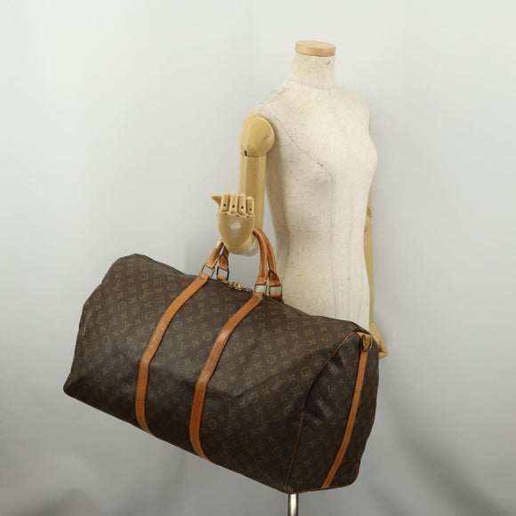 LOUIS VUITTON Monogram Keepall Bandouliere 60 Boston Bag M41412 LV Auth ep15434