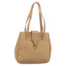 Christian Dior Trotter Tote Bag PVC Leather Beige Gold Tone Auth ep15436-1