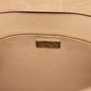 Christian Dior Trotter Tote Bag PVC Leather Beige Gold Tone Auth ep15436-14