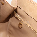 Christian Dior Trotter Tote Bag PVC Leather Beige Gold Tone Auth ep15436-18