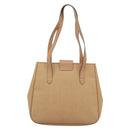 Christian Dior Trotter Tote Bag PVC Leather Beige Gold Tone Auth ep15436-3