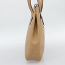 Christian Dior Trotter Tote Bag PVC Leather Beige Gold Tone Auth ep15436-4