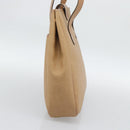 Christian Dior Trotter Tote Bag PVC Leather Beige Gold Tone Auth ep15436-5