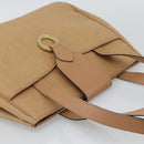 Christian Dior Trotter Tote Bag PVC Leather Beige Gold Tone Auth ep15436-6