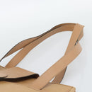 Christian Dior Trotter Tote Bag PVC Leather Beige Gold Tone Auth ep15436-8