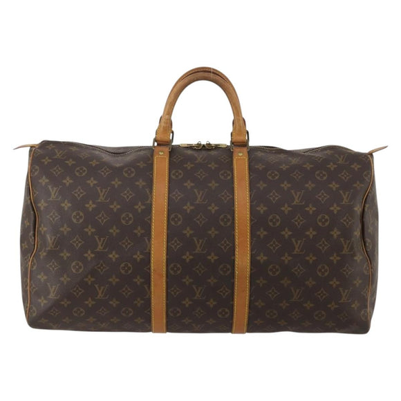 LOUIS VUITTON Monogram Keepall 55 Boston Bag M41424 LV Auth ep15437