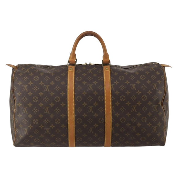 LOUIS VUITTON Monogram Keepall 55 Boston Bag M41424 LV Auth ep15437