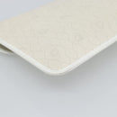 Christian Dior Trotter Clutch Bag PVC Leather White Gold Tone Auth ep15439-15
